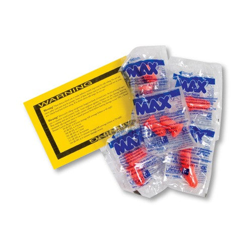 Disposable MAX Tapered Earplugs, 5 pairs Aerostich