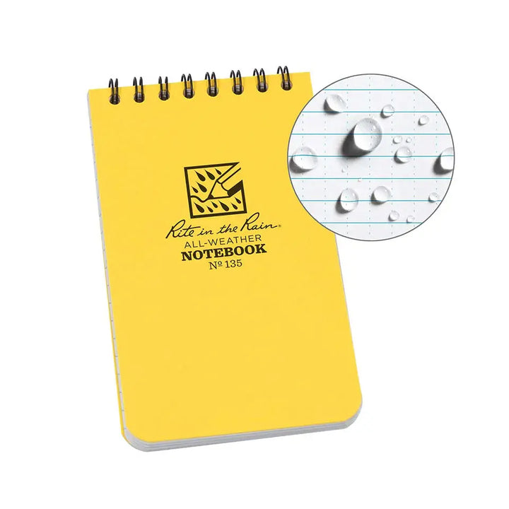 Rite In The Rain Notebook-Spiral Top Bound 3"x5"