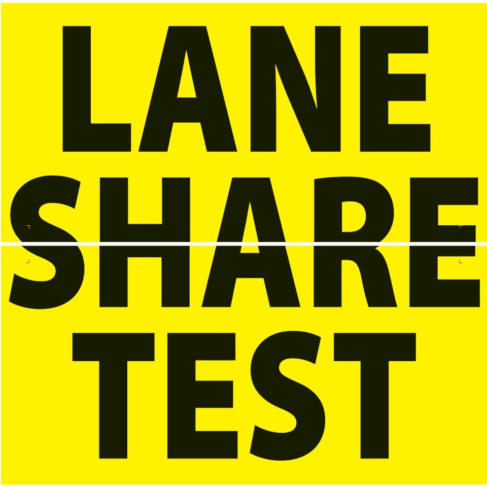Signs for the Lane Share Tool