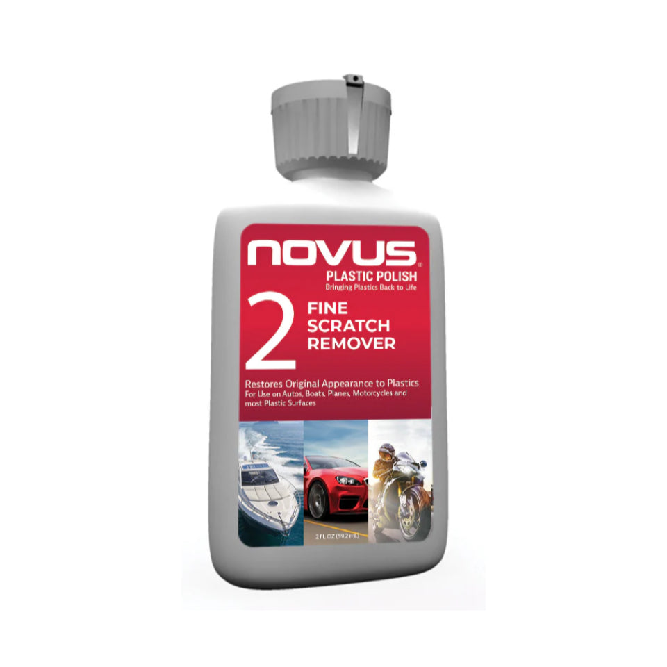 NOVUS Plastic Polish & Scratch Remover Kit – 8 Oz Bottle For Acrylic & Clear Plastics
