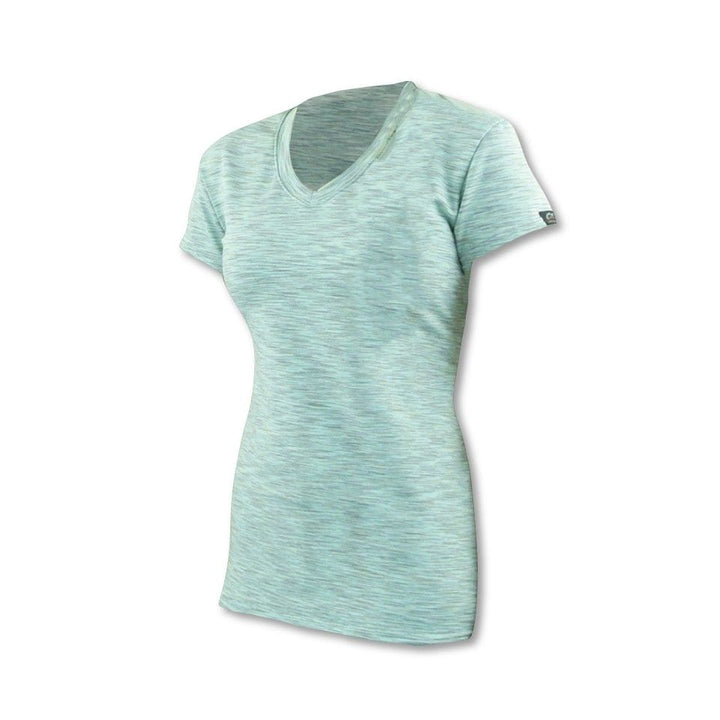 Women's Spandex Short Sleeve V-Neck