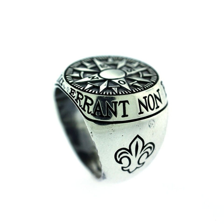 Sterling Silver Compass Ring
