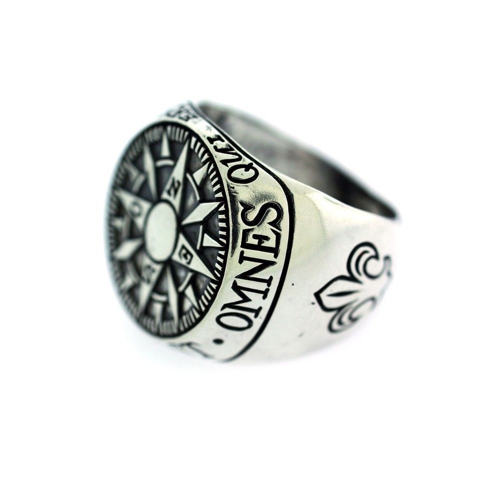 Sterling Silver Compass Ring