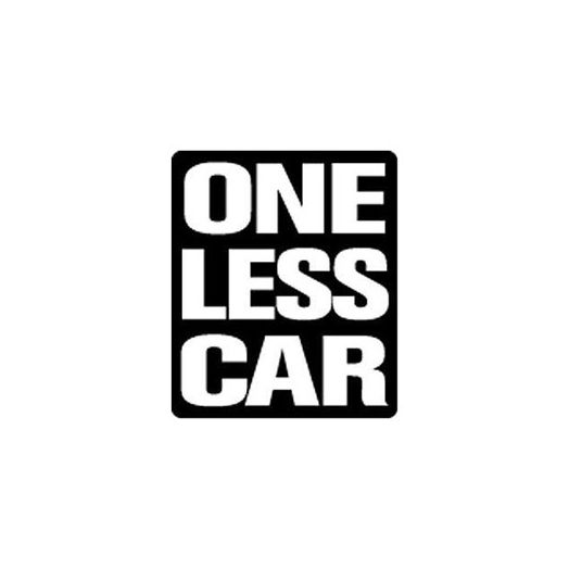 One Less Car Sticker