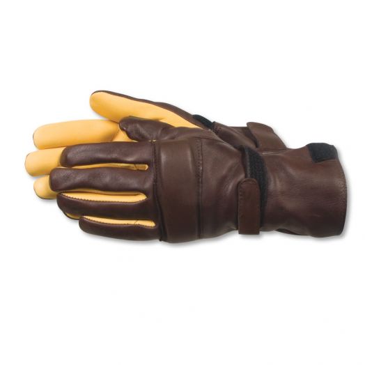 Elkskin Gauntlet Gloves, Natural/Brown