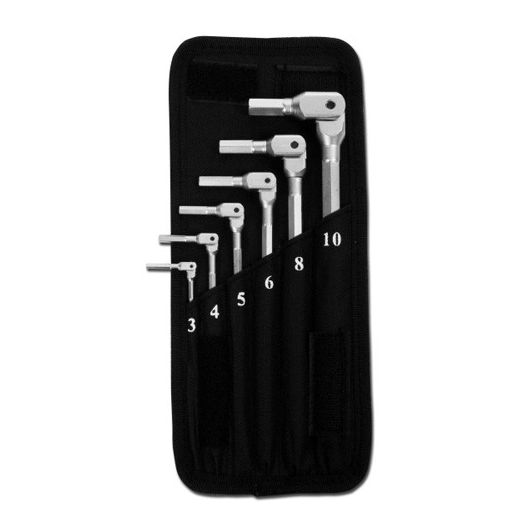6-pc Pivoting Hex Wrench Set